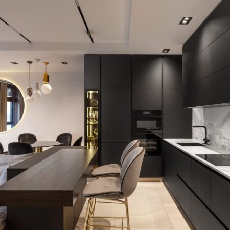 Кухня "Черный шелк"